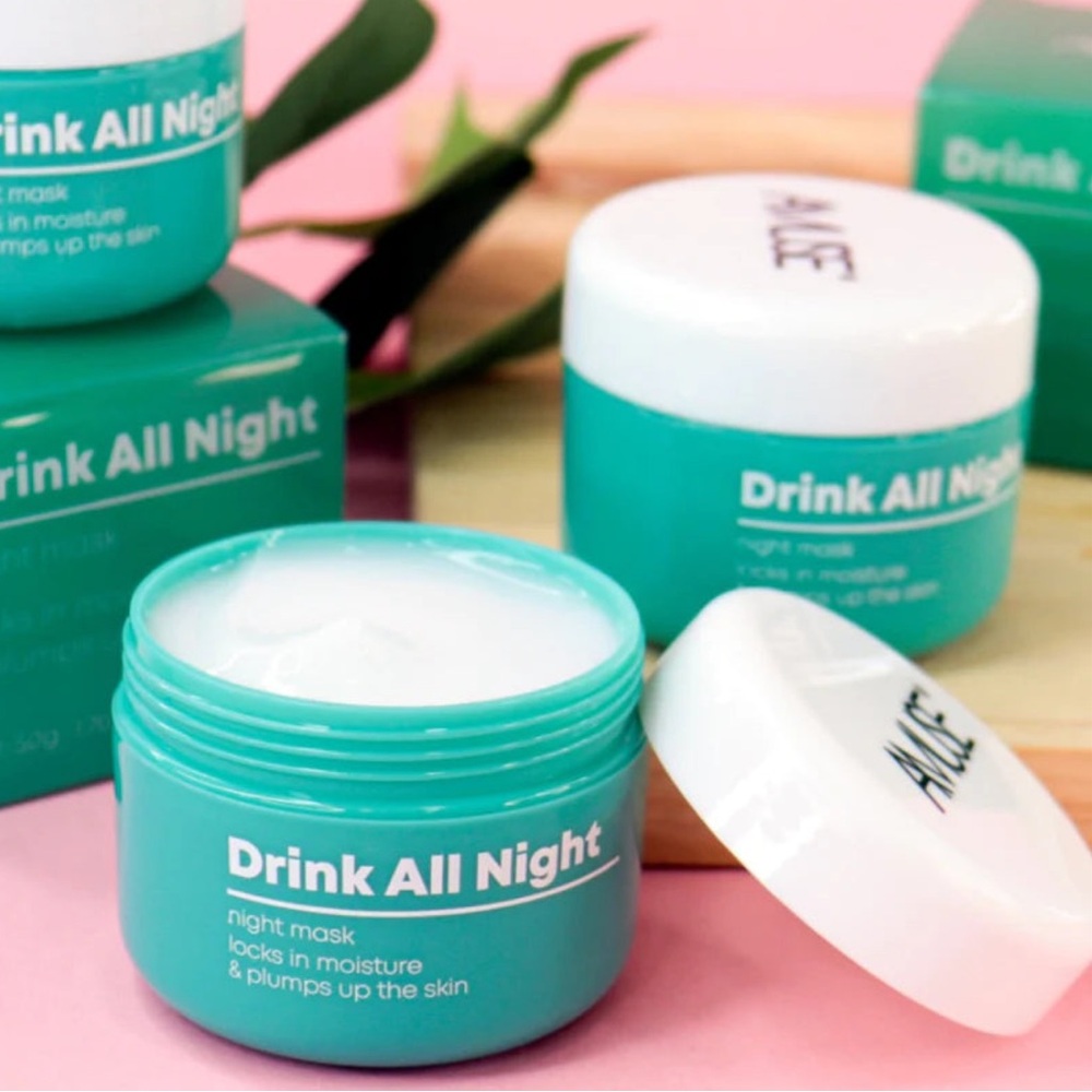 🔴 4/$15 Amuse Brand Drink All Night Skincare Night Mask Moisturizing Cream NIB - Picture 5 of 12